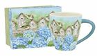 2121041 Lang Oz Ceramic Cafe Mug Hydrangea Fence Artwork 739744160304