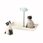 4058440 Enesco Basics Cats With Fish Salt And Pepper 689998716492