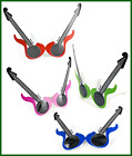 43237-2 Fun Central Guitar Sunglasses Party For Rock Roll Birthda Assorted