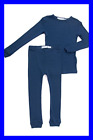 676436463766 Simply Merino Wool Kids Blue Pajama Thermal Underwear