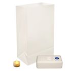 7158442 83336 Lumabase Count Battery Operated Luminaria Kit White 715844833362