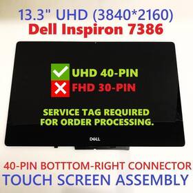 I7386-7007blk Dell G221307 Genuine 6x0y0 4k Lcd Assembly Inspiron 13 I7386-7007blk Dell G221307 Genuine 6x0y0 4k Lcd Assembly Inspiron 13
