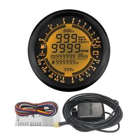 El-part-0000070 Eling 6 In 1 Multi-functional Gauge Meter Gps Speedometer Tachometer Hour Water Tem