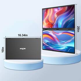 Invpm509 Innoview 18.5 Inch Laptop Screen Extender 115% Srgb 60hz Dual Monitors Stacked Fold