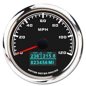 Mm4in1sp-gps-120b-mp Motor Meter Racing W Pro 85mm 3-3/8 Inch 4 In 1 Multi-function Gps Speedometer Digital Odometer Mile