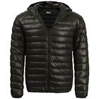 Qsf037k0sam Mens Down Alternative Hooded Lightweight Windproof Puffer Duck Jacket