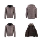 Qsf037y4lam Mens Down Alternative Hooded Lightweight Windproof Puffer Duck Jacket Medium