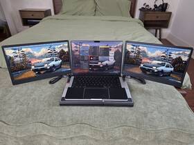 Smiseacow 710638965519 Monitor Laptop Screen Extender Triple - 2 14 Inch Screens 1080p