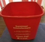 (one) Cleaning Sani Bucket Jamar Red Kleen-pail 6-QUART/HACCP. Fixed Price $22.50.