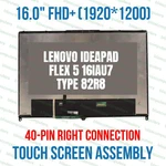 Flex 5 16IAU7 16" Lcd Touch Screen Lenovo Module Display Bezel Fhd 30 Pin. Fixed Price $168.17.