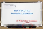 Boe NT140FHM-N41 V8.0 Led Lcd Screen Display Edp Fhd 1920X1080P Replacement 14". Fixed Price $50.90.
