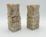 Vintage Hand Carved Mexican Alabaster/marble Candle Holder 4.75" Set Of 2. Fixed Price $19.99.