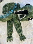 Pottery Barn Kids T-rex Dinosaur Crocodile Halloween Costume Light Up Tail 4-6. Fixed Price $90.00.