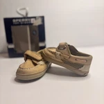 Sperry Top-sider Kids Tan Leather Mesh Boat Shoes Hook Loop Loafers Toddler 4. Fixed Price $35.99.