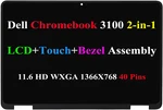 Touch Screen For Dell Chromebook 3100 2-IN-1 Lcd Panel W/bezel 9MH3J 45GHC 40PIN. Fixed Price $99.00.