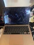 Apple Macbook Air 13-INCH Rose Laptop Usb-c Cracked Screen. Works With Monitor. Fixed Price $120.00.
