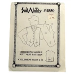 Suitability Pattern 4550 Childrens Saddle Vest 2-16 Equestrian Riding Uncut. Fixed Price $8.92.