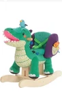 Labebe Child Rocking Horse Toy, Stuffed Animal Rocker, Green Crocodile Plush. Fixed Price $129.00.