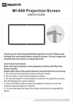 Mount-it! Portable Projector 100 Screen For Indoor And Outdoor Projection. Fixed Price $25.00.