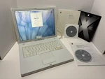Apple Ibook 14.1" Laptop Model A1055 Late 2003 512 Mb Ram Original Disks Manuals. Fixed Price $189.00.