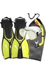 Promate Snorkeling Gear Set Dive Mask Dry Flippers Yellow. Fixed Price $49.99.