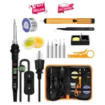80W Lcd Soldering Iron Kit Adjustable Temp 180-520 C, 13-IN-1 Tools Set. Fixed Price $38.69.