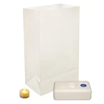 Lumabase Battery Operated Led Luminaria Kit, White - Set Of 12. Fixed Price $32.60.