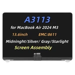 A3113 New 13.6" Replacement For Apple Macbook Air M3 2024 Lcd Screen Assembly. Fixed Price $279.00.