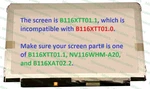Au Optronics B116XTT01.1 Tablet Led Lcd Screen Touch 11.6" Wxga Hd Bottom Right. Fixed Price $50.00.