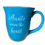 Emmaline By Pavilion Blue & White Aunts Warm The Heart Coffee Mug Cup. Fixed Price $15.00.