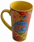 Jackie Von Tobel Divinity Stoneware Mug "live Life The Fullest" 16OZ Nib. Fixed Price $14.65.