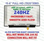 Sharp LQ156M1JW26 Aa 15.6" Fhd 240HZ Ag Display Screen Panel Matte 16.7M. Fixed Price $123.83.