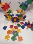 Stem Linking Fish & Connectors Constructive Building Preschool Toy- 132 Pieces. Fixed Price $19.50.