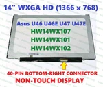 14.0" Led Lcd Screen Asus U46E-BAL5 U46E-BAL7 U47A Display. Fixed Price $125.00.