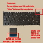 Keyboard For Acer Spin SP513-52N SP513-53N SP313-51N SP314-51 Backlit. Fixed Price $22.88.