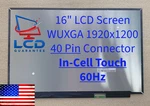 Hp Pavilion 16-AF0063CL 16" Wuxga 60HZ On-cell Touch Laptop Lcd Screen. Fixed Price $104.49.