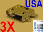 3X Lot Of Micro Usb Charging Port Charger Connector Sync For Lenovo Tablet Usa !. Fixed Price $5.89.