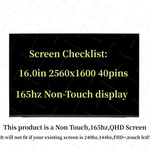 Acer Predator N22Q22 16" Qhd 165HZ Lcd Screen PHN16-71-73LT Ips Display. Fixed Price $88.00.