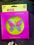 Ecokids Crocodile Creek Butterfly Design Lunch Box Ice Packs Set Of 2 - Bpa Free. Fixed Price $8.00.