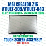 Msi Creator Z16 A11UET Touch Screen Lcd Panel Display Assembly. Fixed Price $246.52.