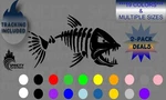 Bone Skeleton Vinyl Car Window Decal Sticker Fishing. Fixed Price $6.15.