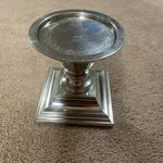 Reed & Barton Heritage Banded Small Bead 4.75" Pillar H1945 Pewter Plated Silver. Fixed Price $57.21.