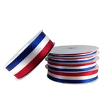 American Or Mexican Flag Stripes Satin Ribbon 100% Polyester 50 25 Yard Roll. Fixed Price $7.99.