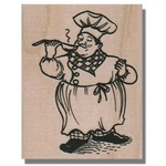 Wood Rubber Stamp, Chef Tasting, Food, Cooking, Cook, Eat, Man,spoon,hat,people. Fixed Price $12.75.