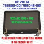 Hp 755303-001 11.6" Hd Wled Sva Touch Screen Display Assembly 1366X768. Fixed Price $60.00.