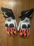 Alpinestars Gp Pro R2 Red Fluo Orange Leather Motorcycle Race Gloves. Fixed Price $175.00.