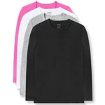 Brix Girls' Long Sleeve Tees 100% Cotton Tagless 4 -pack Crew Neck Super So.... Fixed Price $30.46.