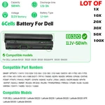 Lot E6320 Battery For Dell Latitude E6220 E6230 E6330 E6430S Rfjmw FRR0G 58WH. Fixed Price $1640.00.