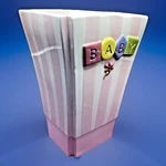 Pink & White Baby Flower Vase - Ceramic Japanese Napco. Fixed Price $12.49.